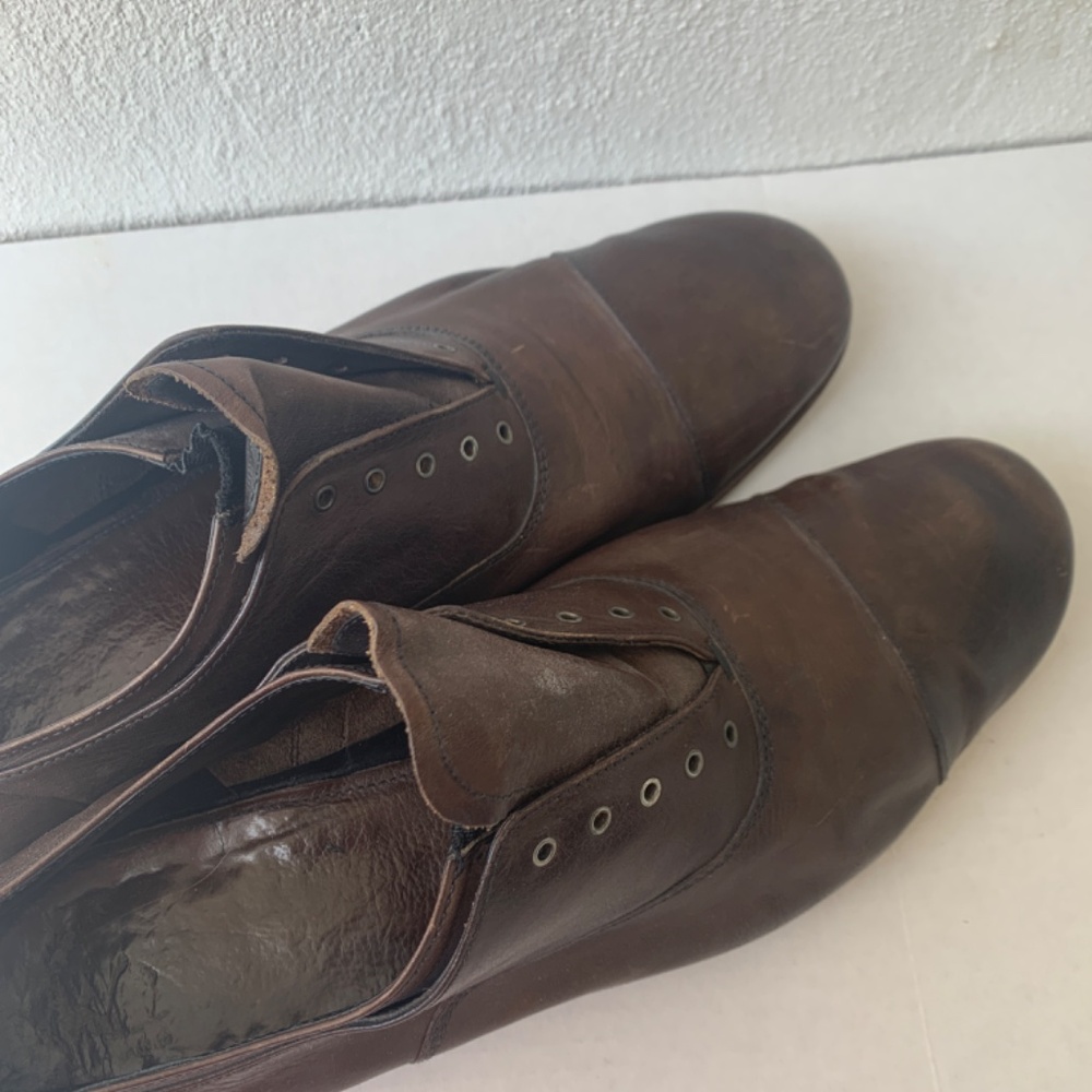 Mens Leather PRADA Laceless Oxford shoes - Picture 6 of 9